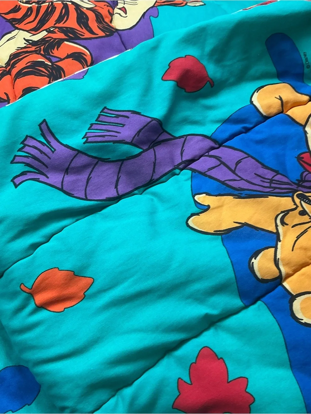 Vintage Disney Winnie the Pooh tigger reversible comforter 60 x 80